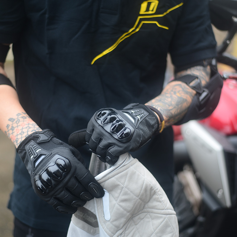 MG07-2 Guantes de ciclismo de verano ventilados Antideslizantes y antiimpactos Lightning Demon Armor