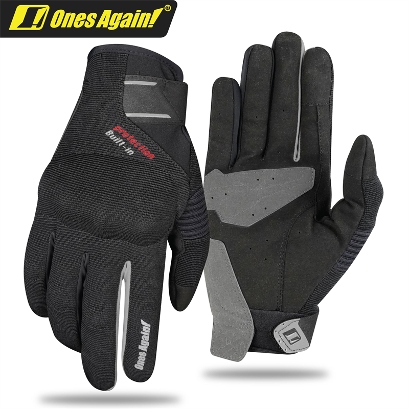 MG12 Guantes transpirables que absorben la humedad para motocicleta de verano Lectura de rebote lento 