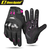 MG07P-CF Guantes protectores de conducción cálidos e impermeables de fibra de carbono para viajes en las cuatro estaciones Armadura de demonio relámpago