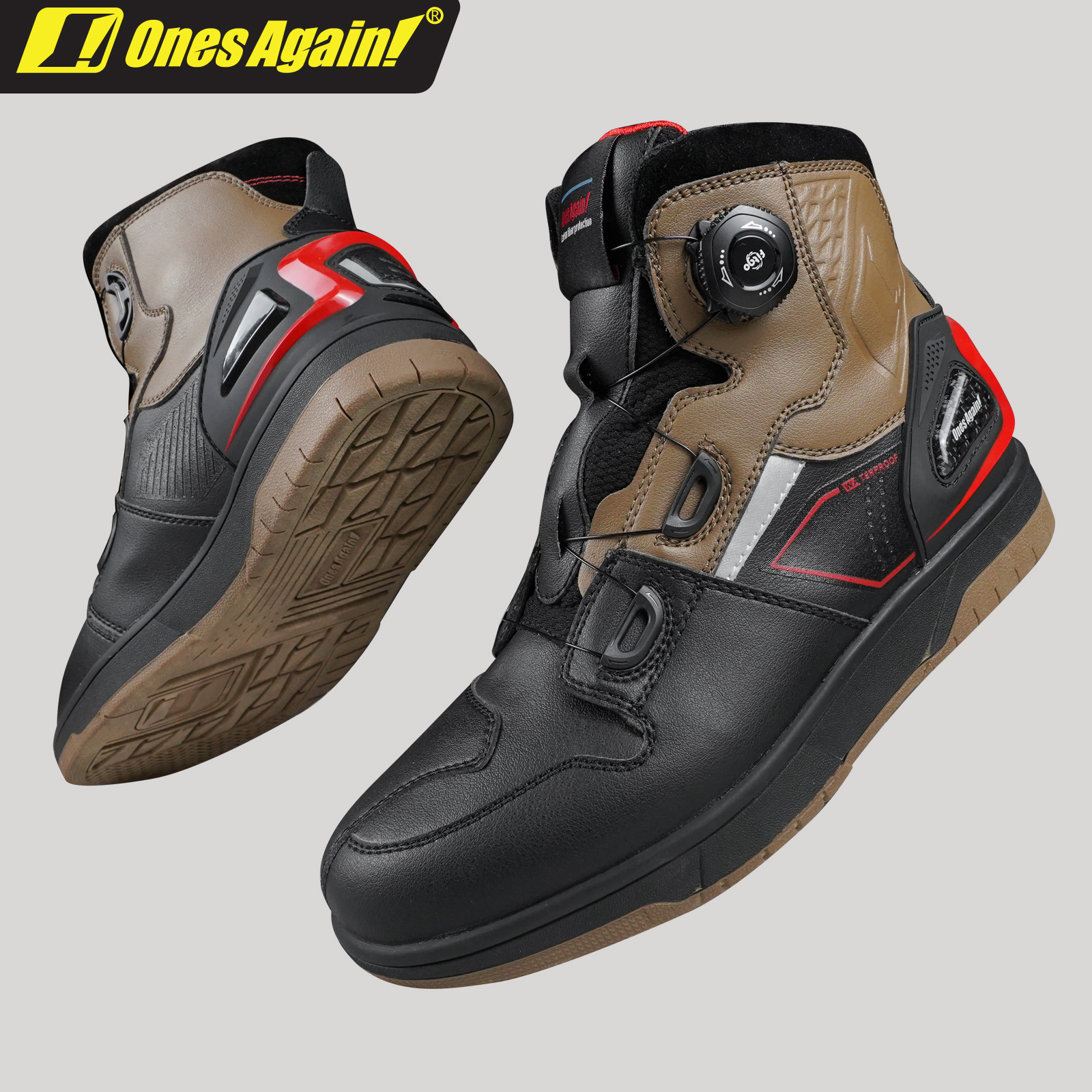 MS07P Zapatos impermeables para ir al trabajo para motociclismo, protección de fibra de carbono, zapatos de seguridad informales antiimpactos