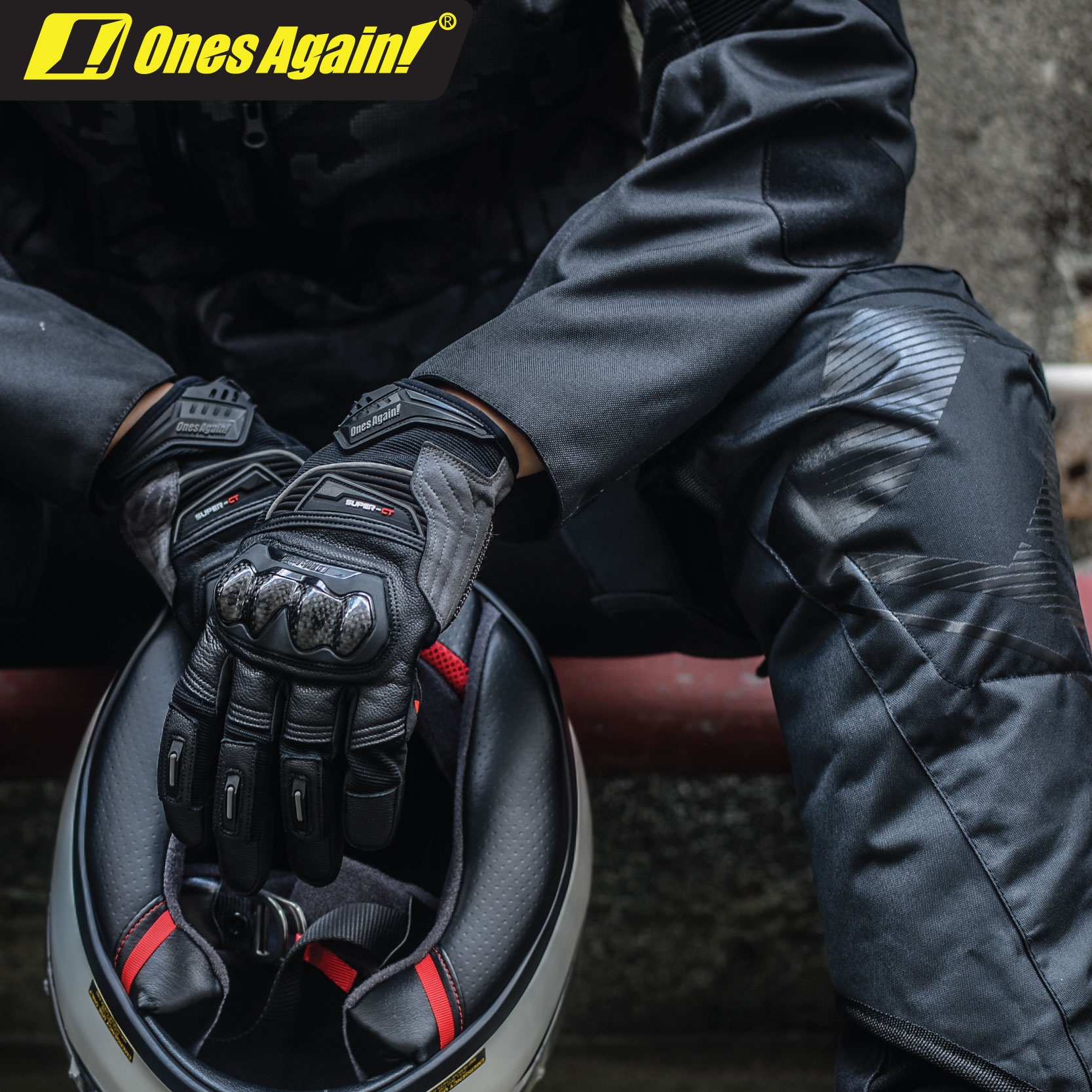 MG08P Guantes cortos de moto impermeables y cálidos Protección de fibra de carbono TPU The Devil Shadow