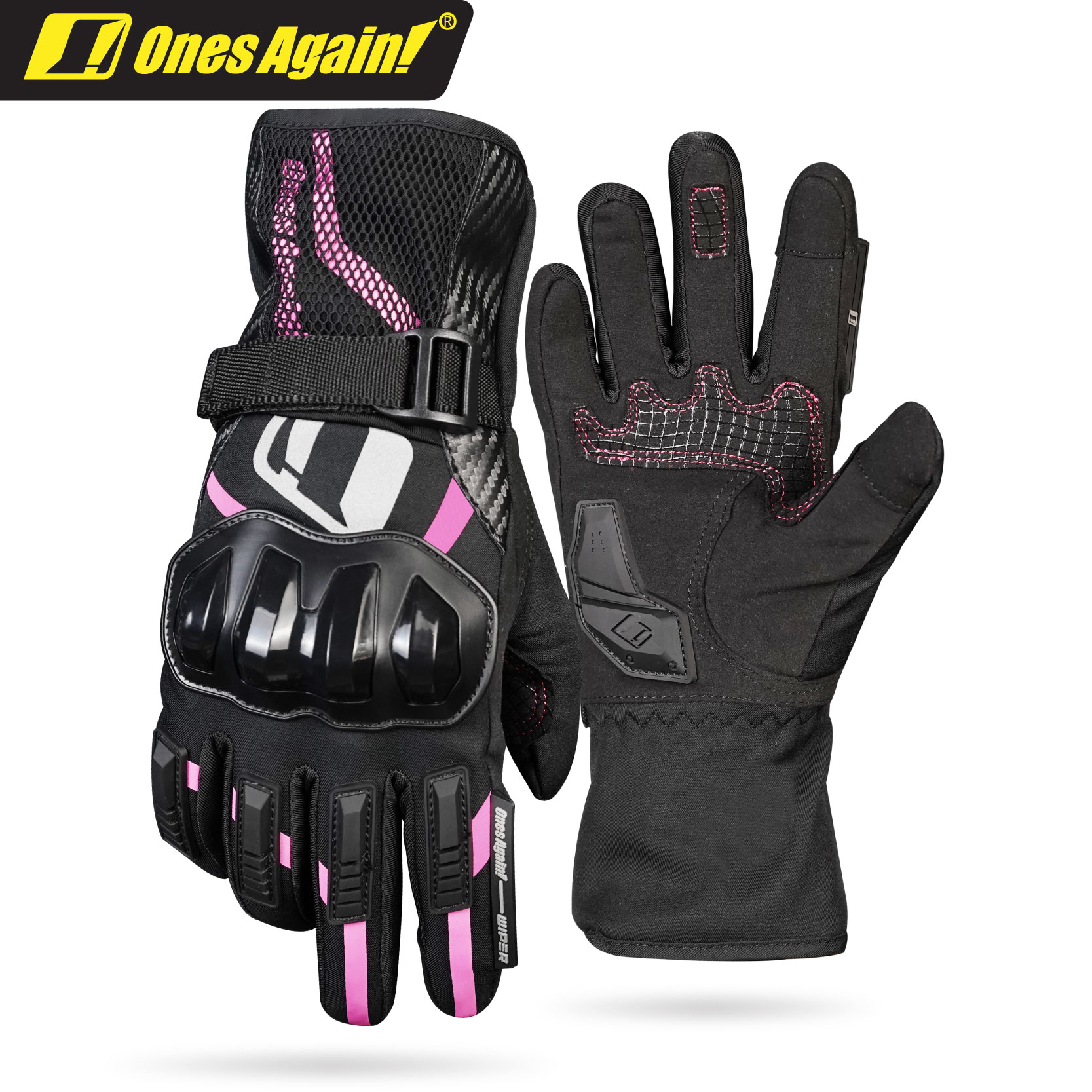 MG21 Guantes de invierno para motocicleta, prácticos guantes impermeables y cálidos anticaídas